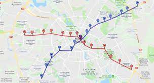 Detailed map of minsk, belarus, with street names and building numbers on the web and in the city map of minsk, with points of interest and businesses with ratings, reviews, and photos. U Bahn Minsk Transport Wiki