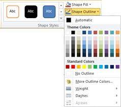 Change Or Remove A Border From A Text Box Or Shape Microsoft Word 2010 Powerpoint 2010 Border