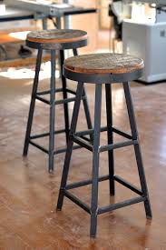 barnboard & steel bar stools bespokebug