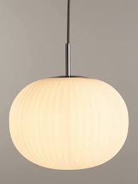 Beautiful artistry and a beautiful chrome plated fitting create an elegant bulb for the kitchen or dining room. John Lewis Partners Pleated Glass Globe Ceiling Light White Chrome At John Lewis Partners