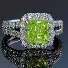 Engagement Turgeon Raine Jewellers Green Diamond Rings Green Diamond Diamond