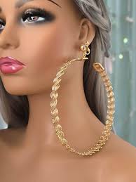 Huge! CLIP ON hoop earrings