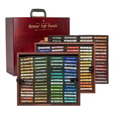 art spectrum soft pastel set deluxe wooden box set set of 154