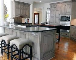 Gray Stained Washed Hickory Cabinets Stained Kitchen Cabinets Kitchen Cabinet Design Hickory Kitchen Cabinets