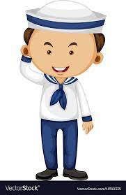 Sailor In White And Blue Outfit Download A Free Preview Or High Quality Adobe Illustrator Ai Eps Pdf And High Resolution Jpeg Versio Blue Outfit Sailor Blue