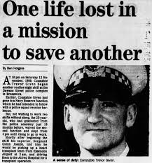 💙 Today we remember Constable Trevor John Given who passed away