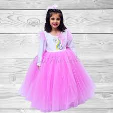 Unicorn Princess Party Wear Dress Unicorn Birthday Gown For Little Girls Kids Unicorn Theme Gowns For Girls Baby Girl Princess Dresses Baby Birthday Dress