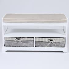 Winsome House White Wood Storage Bench Wh208 The Home Depot