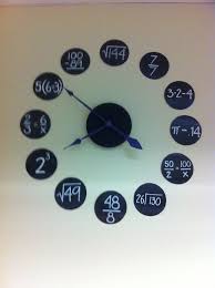 Awesome Clock To Teach Students Maths Concepts Classroom Clock Black Poster Board Whit Middle School Math Classroom Math Classroom Decorations Math Classroom