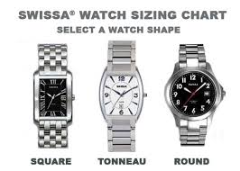 Watch Sizing Chart Swissa Jewelers