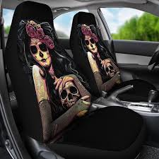 Sugar Skull Car Seat Covers Calavera Girl Day Of The Dead Etsy Carseat Cover Car Seats Sugar Skull