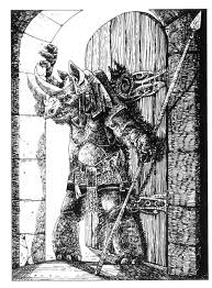 Rhino Man From The Citadel Of Chaos Fighting Fantasy Gamebook By Russ Nicholson