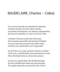 Une sélection de poèmes écrits par charles baudelaire, célèbre poète symboliste français né en 1821 à paris où il meurt en 1867. Facebook