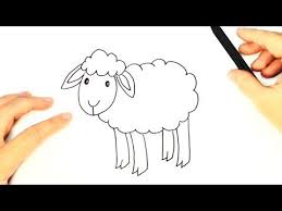 How To Draw A Sheep For Kids Sheep Easy Draw Tutorial Youtube Sheep Drawing Easy Animal Drawings Hand Art Drawing