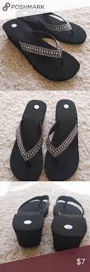 Black Studded Wedge Flip Flops Wedge Flip Flops Black Studded Flip Flops