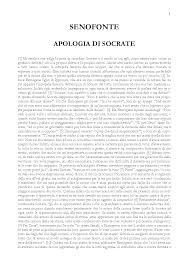Apologia Di Socrate Di Senofonte Docsity