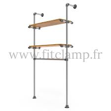 Structure Etagere Tubulaire Simple Avec Penderie Etagere Penderie Style Industriel