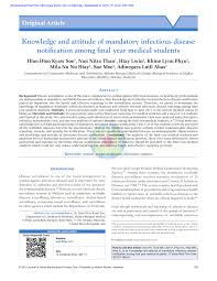 Find doctors, specialized in infectious diseases and compare prices, costs and reviews. Pdf Knowledge And Attitude Of Mandatory Infectious Disease Notification Among Final Year Medical Students