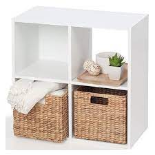 Storage Unit 4 Cube White Kmart Cube Storage Decor Cube Storage Baskets Cube Storage Unit