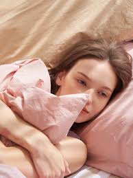 세이지 무지 핑크 포인트 베개커버