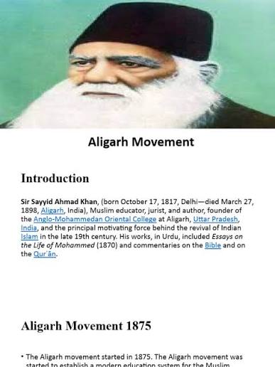 Aligarh Movement: Sir Syed Ahmad Khan's Legacy | PDF