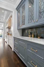 White Glass Cabinet Doors And Gold Kitchen Cabinet Hardware New Kitchen Cabinet Doors New Kitchen Cabinets Interior Design Kitchen