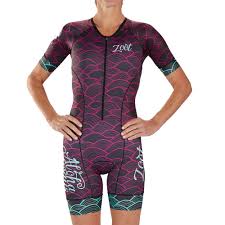 details about zoot womens ltd tri short sleeve aero racesuit black blue purple sports