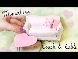 395 cute miniature couch table tutorial dolls dollhouse youtube diy dollhouse doll house crafts miniature dolls