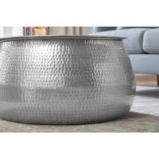The silver coffee table sets are quite expensive in most cases and if you have a great desire to buy such a desk but you can't afford it, you may buy a desk with the argentian color or argentian effect. Pin By Rhi Redman On Badezimmer In 2021 Metal Coffee Table Hammered Coffee Table Round Metal Coffee Table