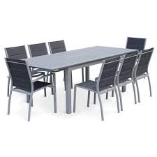 Optez pour nos tables extensibles alliant fonctionnalité et design et faîtes de belles économies par rapport aux prix en boutique. Salon De Jardin Table Extensible Chicago Gris Table En Aluminium 175 245cm Avec Ral Modern Outdoor Dining Furniture Modern Outdoor Dining Garden Dining Set