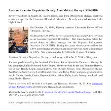 Assistant Operator Dispatcher Beverly Ann (McGee) Harvey (1928-2018)