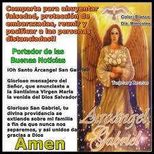 Se nuestra proteccion contra el mal y las trampas del diablo; Tarjetas Y Recetas Oracion Al Arcangel San Gabriel