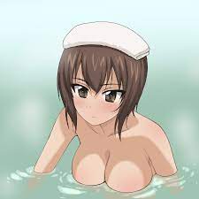initial-g a1 girls und panzer nishizumi maho bathing naked wet | #406870 |  yande.re