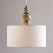 Rustic Style Drum Pendant Light 3 Lights Fabric Wood Hanging Light In White For Kitchen Takeluckhome Com