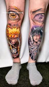 dave.vero.ink shared a video on Instagram: “Naruto x Sasuke leg sleeves in  progress 🥵 done at @r.tattoo.barber -… | Naruto tattoo, Back tattoos for  guys, Z tattoo