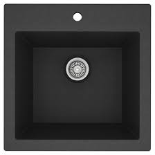 Evier De Cuisine Monocuve En Granite Composite F11 Noir Single Sink Kitchen Kitchen Sink Single Bowl Kitchen Sink