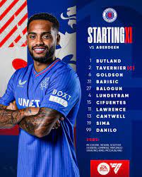 Rangers Football Club on X: "🆕 This afternoon's side to face Aberdeen at  Pittodrie. 💙 Come on #RangersFC! https://t.co/JQanmVEgEy" / X