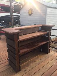 Used Pallet Bar Pallet Furniture Outdoor Pallet Bar Diy Outdoor Pallet Bar