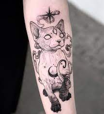 Kitty Tattoo By Marymad Tattoo Cattattoos Tattoo Ink Catsofig Catsofinstagram Tattoos Tattooartist Tattooing Kitty Tattoo Cat Tattoo Dark Witch Tattoo