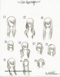 Easy anime sketches in pencil. Anime Drawings Easy Girl Hair Novocom Top