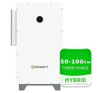 Growatt Wit 50-100k-h/hu Hybrid Solar Inverter 50kw 63kw 75kw 100kw Inverter With Lifepo4 Battery for Commercial Use Triphase