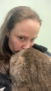 Mikey boy is back at the vet again, we are in our third round of a nasal  infection. Since this is our third round we had to do a nasal culture to