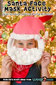 Easy cross craft for kids. Santa Face Mask Craft Woo Jr Kids Activities