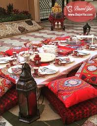 ایده پذیرایی از مهنان در حیاط با تم قرمز Ramadan Decorations Ramadan Crafts Ramadan Activities