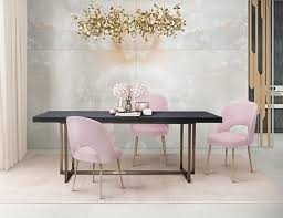 Swell Blush Velvet Chair By Tov Furniture The Swell Dining Chair Offers The Perfect Blend Of Mid Century Modern An Velvet Dining Chairs Dining Chairs Furniture