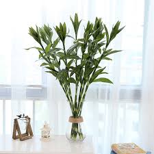 الرعوية الاصطناعي الحرير الزهور محظوظ نبات الخيزران الخضراء الطابق زهرة المنزل المعيشة غرفة نوم مكتب الديكور Artificial Silk Flowers Silk Flowersflower Homes Aliexpress