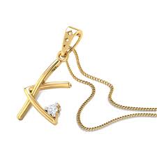 Alphabet K Diamond Studded Gold Pendant Djpn5347 Pendants Diamond Jewellery Jewellery Initial Necklace Gold Gold Diamond Studs Gold Chains For Men