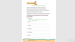 Download soal tema 8 kelas 5 sd mi tentang lingkungan sahabat kita dan kunci jawaban kurikulum 2013 revisi. Kunci Jawaban Tema 8 Kelas 1 Halaman 182 183 184 185 186 187 188 189 190 191 Permintaan Tolong Kata Longsor Metro Lampung News