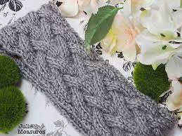 Make a cozy cable knit headband. Irish Braided Cable Knit Headband Julie Measures