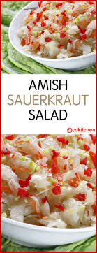 Amish Sauerkraut Salad Just Because Sauerkraut I Amish Salad Sauerkraut Sauerkrautsalat Sauerkraut Rezeptideen
